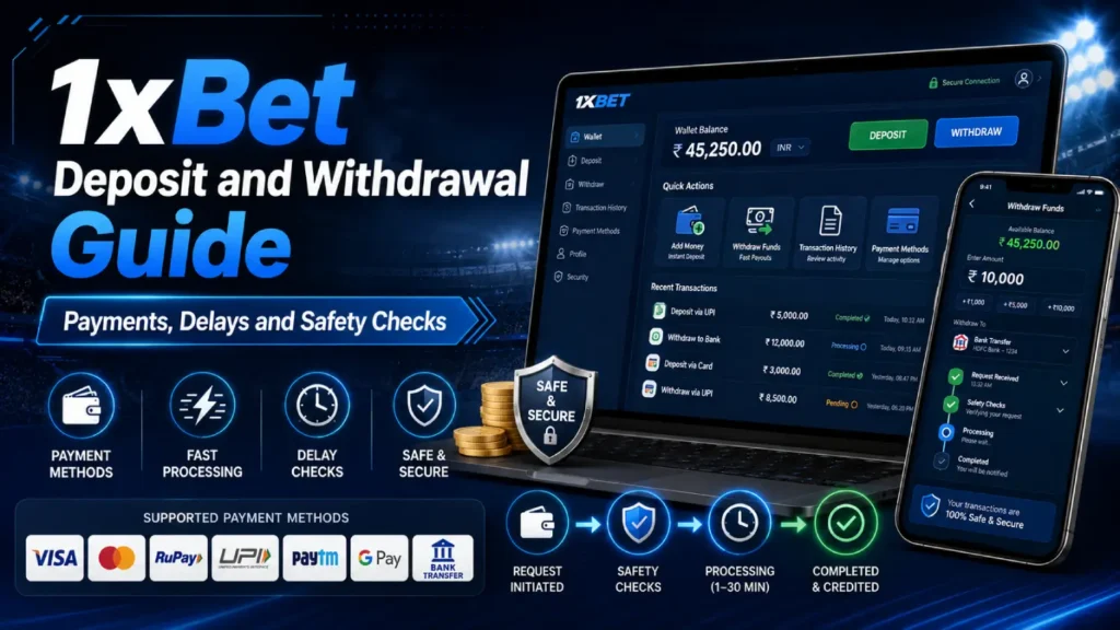 1xBet deposit and withdrawal guide