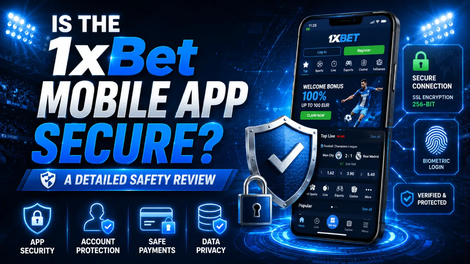 1xBet mobile app secure?